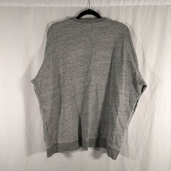 J. Crew Sweater Men's Medium Grey Crew Neck Long Sleeve Cotton Blend Pullover - Picture 8 of 10